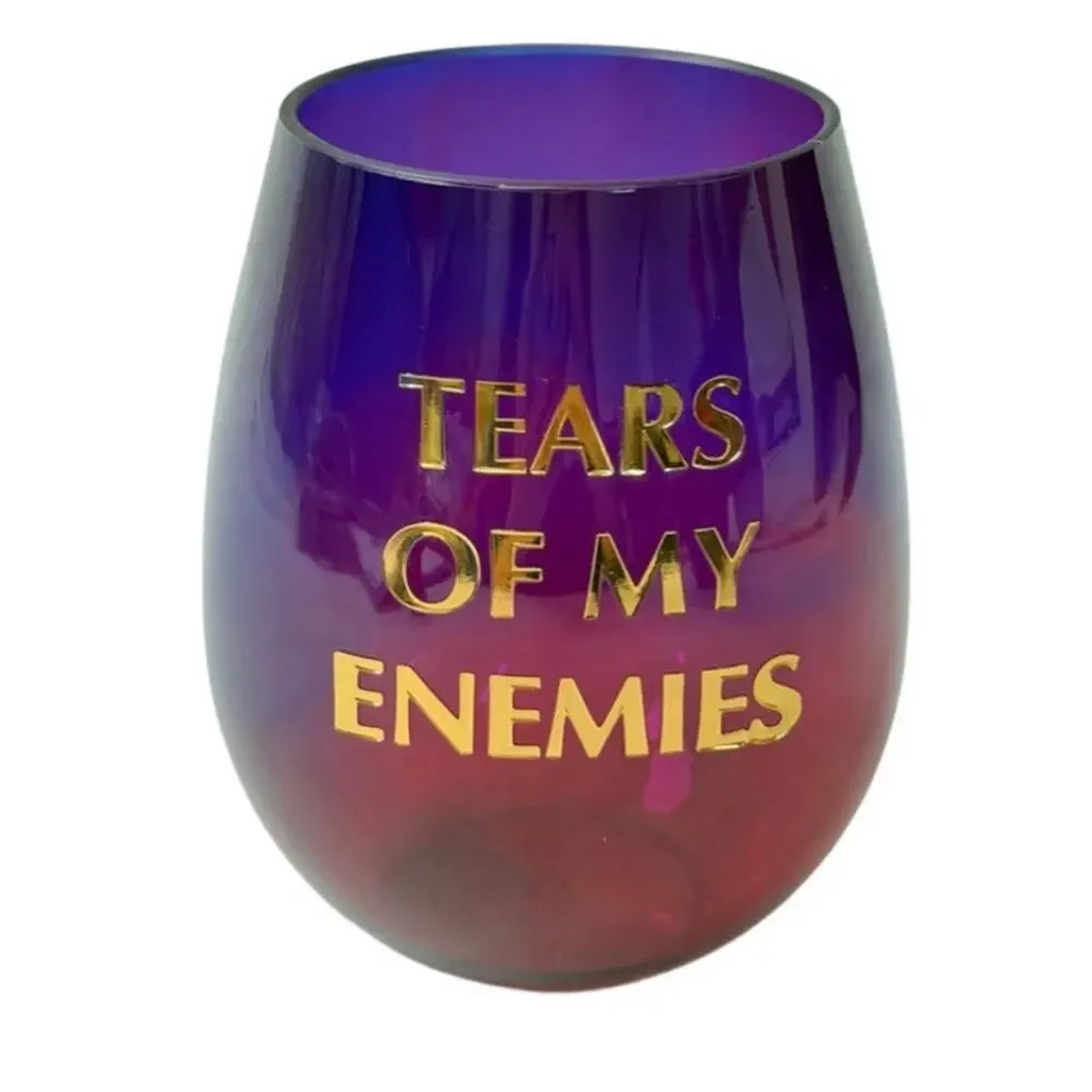 Halloween Ombre Stemless Drinkware Glasses Set of 4 Blood Tear